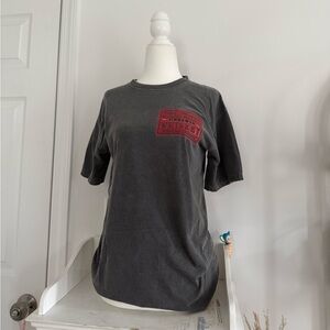 Fire Tower Tennessee Cinnamon Whiskey Gray T-Shirt with Red Graphic